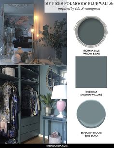 the color scheme for this room is blue and has many different shades to choose from