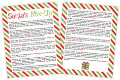 Left Right Christmas Game Free, Christmas Game Free Printable, Gift Exchange Games, Red Mittens, Village Christmas, Christmas Game, Christmas Villages