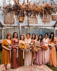 a group of women standing next to each other