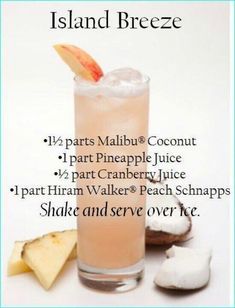 the island breeze cocktail recipe is ready to be eaten