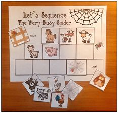 the very busy spider worksheet with pictures on it