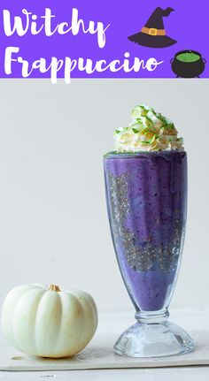 DIY Witch's Brew Frappuccino Witch Cafe, Witches Hut, Fancy Deserts, Witch Recipes, Halloween Food Dinner, Recipes Smoothies, Hey Bartender, Halloween Food Appetizers, Vegan Halloween