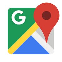 the google maps icon is shown with a red marker