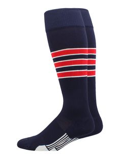 PRICES MAY VARY. PERFECT BASEBALL or SOFTBALL SOCKS: MadSportsStuff created world class baseball socks in a classic 3 stripe design with a featheredge in an over the calf length. These baseball socks are offered in classic team colors and are sure to be a hit with your favorite baseball or softball player! These are also an excellent choice for team socks. ACCURATE SIZING: MadSportsStuff Sock Size: Small - Youth Shoe Size 12-5, Medium - Womens Shoe Size 5-10 Mens Shoe Size 5-9, Large - Womens Sh Size 13 Womens Shoes, Softball Socks, Softball Uniforms, Sock Company, Team Socks, Baseball Socks, Womens Shoe, Football Socks, Softball Players