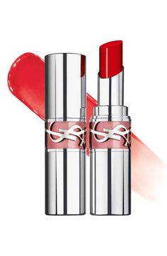 What it is: A buildable lipstick-to-oil hybrid made with six nourishing oils for a smooth glide, a creamy shine and up to 24-hour hydration. What it does: This iconic lip color offers the color of a lipstick with the slip of an oil. Made with a 60% oil base and fig pulp, the formula melts on lips for instant hydration and softer, moisturized lips over time. Choose from neutral everyday nudes to pops of mauve and pink. How to use: Define your lip contours with Touche Éclat (sold separately) befor Lip Oil Stick, Moisturized Lips, Ysl Lipstick, Ysl Makeup, Touche Eclat, Shine Lipstick, Lip Contouring, Lip Shine, Ysl Beauty