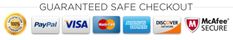 several different logos and colors on a white background with words that say, guardate safe checkout