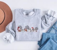 Snoopy s Christmas Sweatshirt  Christmas Cartoon Dog Sweatshirt  Christmas Gift  Vintage Sweatshirt  Dog Christmas Crewneck  Christmas Gifts 4 Easy 30 day return policy