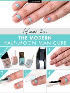 Half Moon Manicure, Classy Nail Art Ideas, Moon Manicure, Cotton Candy Nails, Elegant Nail Designs, Nails Design With Rhinestones, Toe Nail Designs, Elegant Nails, Manicure Y Pedicure