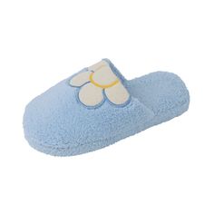 The Kids Indoor slippers has a soft fleece upper and footbed, making them comfortable to wear around the house. Size: L (1-2).  Color: Blue.  Gender: female. Girls Shoes Kids, Winter House, Kid Shoes, Girls Shoes, Kids Shoes, White Flowers, Flower Designs, Clothing And Shoes, Slippers