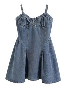 Y2k  Jean Dress Mini Demin Dresses Aesthetic Plaid, Jean Dress, Y2k Jeans, Denim Mini Dress, Dress Mini, Denim Mini, Trending Dresses, Yellow Dress, Jeans Dress