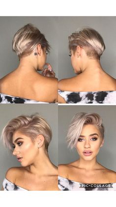 Short Layered Haircuts Fine Hair, Undercut Hairstyles, Short Blonde, Girl Short Hair, Short Blonde Hair