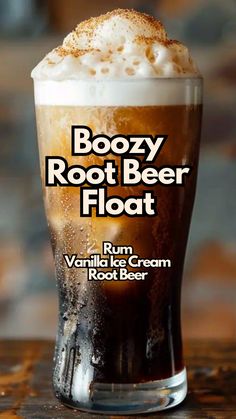 the boozy root beer float is ready to be eaten