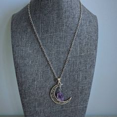 SPECIFICATIONS Style: Bohemia Shape\pattern: Moon Metals Type: Zinc alloy Material: Cubic Zirconia Fine or Fashion: Fashion Chain Type: Rope Chain Wire Wrapped Moon, Gothic Necklace, Amethyst Necklace, Moon Necklace, Shape Pattern, Amethyst Crystal, Rope Chain, Shape Patterns, Chain Styles