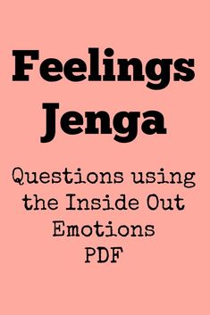 Feelings Jenga, Counseling Teens, Play Therapy Activities, Adolescent Therapy, Group Counseling Activities, Coping Skills Activities, Counseling Techniques, Inside Out Emotions