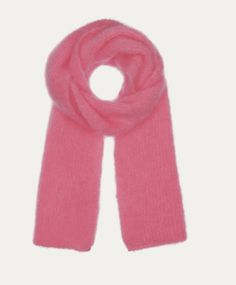 Designed in Copenhagen and made in Italy. Lisa mohair scarf is generously sized, so you can wear it over your shoulders as a wrap or doubled-up around your neck giving you a snug, cozy feeling The luxurious scarf has been designed with the "Mila" beanie in matching colors. Style it with or without the Mila mohair beanie. The size is simply one size, fits all. Made in Italy with 78% mohair, 18% polyamide, 4% wool. Hand-wash only in cold water with wool detergent. Do not tumble dry. Lay flat to dr Pink Knitted Scarves, Mohair Beanie, Mohair Scarf, Cozy Feeling, Matching Colors, Lay Flat, One Size Fits All, Copenhagen, Color Matching