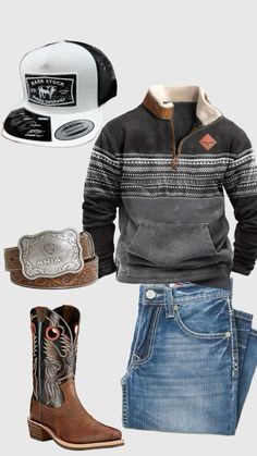 Cowboy Attire Men, Casual Cowboy Outfit Men, Men Country Outfits, Rodeo Outfits Men, Country Guy Outfits, Country Outfits Men, Cowboy Outfit Men, Country Outfits For Men, Country Boy Outfits