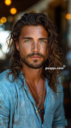 Effortlessly Cool: Trendy Long Hairstyles for Men Adam Demos, Trendy Long Hairstyles, Long Hairstyles For Men, Man Buns, Grey Hair Men, Moda Hippie, Viking Hair, Garden Cafe, Face Characters