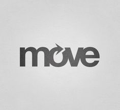 the move logo is shown in black and white