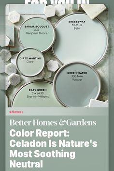 some white paint colors with the words better homes and gardens