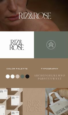 Elegantly designed Brand Board and Visual Identity for Riz&Rose, a Spanish Skincare Brand by The Visual Corner Studio from Barcelona Beauty Brand Mood Board, Brand Identity Design Creativity, Skincare Branding Design, Skin Care Branding Design, Skincare Brand Design, Skin Care Branding, Skincare Brand Identity, Esthetician Branding, Beauty Branding Design