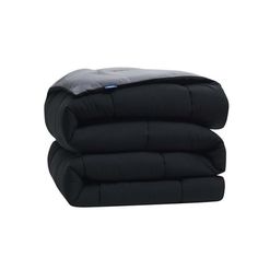 three black pillows stacked on top of each other