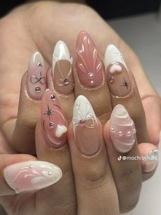 Chinese Nails Designs, Chinese Nails, How To Have Style, Korean Nail Art, Korean Nails