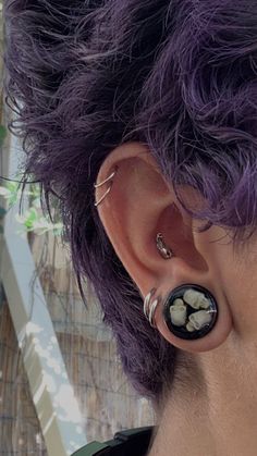 Gauged Ears Aesthetic, Gauges Aesthetic, Gauged Piercings, Gauged Ears, Marla Singer