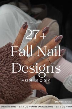 Looking for trendy fall nail ideas for 2024? Check out the latest fall nail design trends we love. From chic and simple designs to the best fall nail colors and art, and brown nail inspo, find all the inspiration you need for pretty nails this autumn. Almonds Fall Nails, Gender Neutral Nails For Delivery, Fall Nail Combinations, Trending Acrylic Nails Fall, Manicure Fall 2024, Wine Country Nails, Wedding Nails Guest Fall, Almond Fall Nails 2024, Taupe Fall Nails