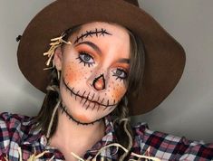 scarecrow makeup ideas - Google Search Scarecrow Makeup Women, Scary Scarecrow Makeup Women, Scarecrow Makeup Men, Scarecrow Makeup Pretty, Scarecrow Costume Makeup, Scarecrow Makeup Tutorial, Cute Scarecrow Makeup, Easy Scarecrow Makeup