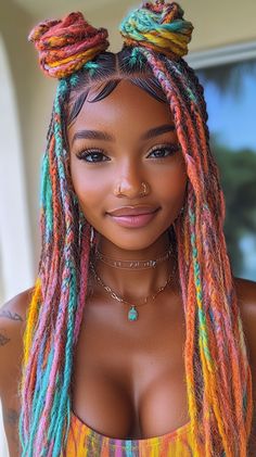 Jumbo Cornrow Braids with Highlights for a Vibrant Look 🌈 Rainbow Cornrows, Rainbow Braids For Black Women, Unicorn Braids Black Women, Jumbo Cornrow Braids, Multicolored Braids, Braids With Rainbow Beads, Pastel Braids, Rainbow Box Braids Ombre, Braids With Highlights