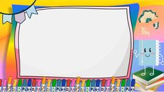 an image of a large white board surrounded by school supplies