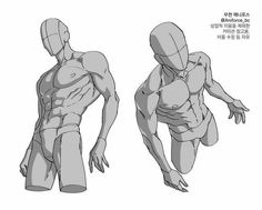 an image of a man with muscles drawn in the style of anime character model sheet