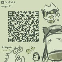 a qr - code with an image of a man in a hat and glasses