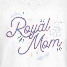 If you can't decide which of the Disney Princesses is your favorite… now you don't have to! Celebrate all of your favorites with this officially licensed Disney Princesses Royal Mom Juniors' Graphic T-Shirt. This tee features the phrase: "Royal Mom," surrounded by a princess crown, a castle, a diamond, and a glass slipper. Surprise mom with something special this Mother's Day with this new graphic tee that is perfect for Disney fans everywhere! Princess Mom Shirt, Disney Fan Merchandise Top, Pre-shrunk, The Disney Princesses, Christmas Disney, Princess Shirt, A Castle, Graphic Tee Design, Princess Crown, Mama Sweatshirt