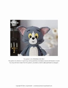 The Little Tom crochet pattern Tom And Jerry Amigurumi, Tom Und Jerry, Tom And Jerry, Ben 10, Sell Items, Crochet Toys, Crochet Pattern, Amigurumi, Crochet Patterns