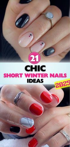 Short Simple Winter Nails, Short Winter Nail Designs, Simple Winter Nails, Short Winter Nails, Holiday Vibes, Winter Nail Designs, Winter Nail, Nail Designs Spring, Perfect Nails