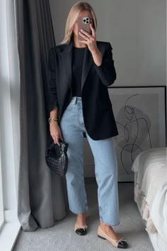 Mode Tips, Blazer Outfits For Women, Casual Outfits For Work, Easy Chic, Business Casual Outfits For Work, Outfit Chic, Blazer Outfit, Mode Casual