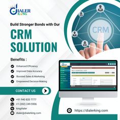 a flyer for a crm solution that is being used to help build bonds with our customers