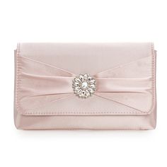 PRICES MAY VARY. ADD INSTANT ELEGANCE TO YOUR LOOKS - This Charming Tailor Evening clutch bag is made of smooth satin fabric in a classy flap envelope silhouette, which is elegant, versatile, and utterly on trend for your next occasion. And the distinct crystal-encrusted and pleated accent on the flap front add perfect element to your daily or dress-up looks. PERFECT SIZE -This clutch purse is designed in an ideal size (W9.1 x H5.5 x D1.6 inches, or W23 x H14 x D4 cm), fits in cell phone of any Fancy Clutch Purse, Formal Purse, Fancy Clutch, Rose Gold Dress, Embellished Clutch, Pink Clutch, Wedding Purse, Cosmetic Box, Clutch Black