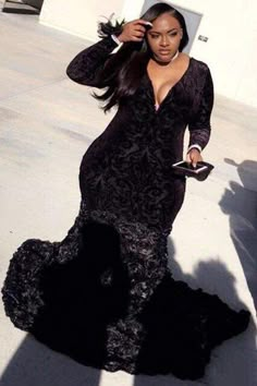 Prom Dresses Plus, Prom Dresses Plus Size, Black Prom Dress Short, Black Lace Prom Dress, Velvet Evening Gown, Long Sleeve Evening Gowns, Prom Girl Dresses, V Neck Prom Dresses, Plus Size Prom