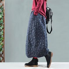 Type: SkirtWaist type: Natural waistMaterial: Cotton,Linen Season:WinterColor:Blue,RedSize:One SizeLength:85 cm/33.46"Hip:136 cm/53.54"Waist:68-100 cm/26.77-39.37" Winter Cotton Mini Skirt, Winter Mini Cotton Skirt, Winter Midi Skirt With Pockets, Blue Midi Skirt For Winter, Winter Blue Skirt With Pockets, Baggy Cotton Skirt For Fall, Winter Skirt With Pockets, Winter High-waist Cotton Skirt, Blue High-waisted Winter Skirt