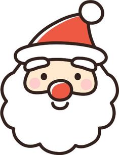 chibi kawaii character Easy Santa Drawing, Drawn Faces, Santa Claus Drawing, Easy Christmas Drawings, Santa Claus Pictures, Xmas Drawing, How To Draw Santa, Xmas Sticker, Christmas Doodles