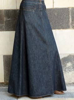 Cowgirl Skirts, Long Denim Skirt Outfit, Dream Skirt, Maxi Skirt Outfits, Modest Skirts