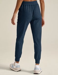 Spacedye Commuter Midi Jogger | Beyond Yoga 4-way Stretch Sportswear Joggers With Side Pockets, Sporty Solid Yoga Pants With Side Pockets, Solid Color Activewear With Elastic Side Panels For Workout, Athleisure Activewear With Comfort Stretch And Elastic Side Panels, Versatile Gym Joggers With Elastic Waistband, Athleisure Activewear With Comfort Stretch, Versatile Joggers With Elastic Waistband For Gym, Sportswear 4-way Stretch Joggers With Side Pockets, Athleisure Sweatpants With Elastic Side Panels For Workout