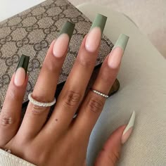 Green Acrylic Nails, Nail Swag, Acrylic Nails Coffin Short, Neutral Nails, Girls Nails