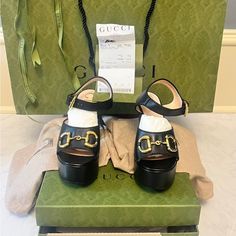 Gucci Sandals, Never Wear Gucci Ankle Strap Sandals With Buckle, Gucci Ankle Strap Sandals With Buckle Closure, Gucci Open Toe Sandals With Buckle Closure, Gucci Sandals With Buckle Closure And Open Toe, Gucci Open Heel Sandals With Buckle Closure, Chic Gucci Sandals With Buckle Closure, Gucci Ankle Strap Leather Sandals, Gucci Luxury Sandals With Buckle Closure, Luxury Gucci Sandals With Buckle Closure