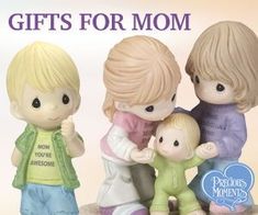 three figurines with the words gifts for mom