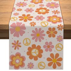 PRICES MAY VARY. Material: Made of 100% linen, durable and reusable, non-shrink, no fading. Size: The table runner measures13 x 72inches, suitable for a table that can seat 4-6 people. Usage: Wash with cold or warm water, choose mild washing mode by washing machine, air dry naturally, it's better to iron when it's half dry. Occasion: The daisy table runner is perfect for decorating your table and having dinner with family, couples and friends, and is widely used in kitchen, fireplace, coffee tab Boho Rainbow Party, Rainbow Party Decorations, Dining Room Table Decor, Rainbow Party, Boho Rainbow, Linen Table Runner, Floral Style, Summer Flowers, Daisy Flower