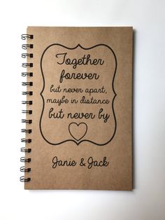 Together Forever Never Apart Long Distance by MisterScribbles Relationship Notebook, Together Forever Never Apart, Boyfriend Scrapbook, Deco Journal, Graduation Gifts For Guys, Surprise Boyfriend, Open When Letters, Diy Photo Book, Happy Birthday Best Friend Quotes