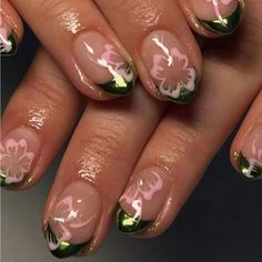 Super Cute And Stylish Ships In 5-10 Business Days Cute Acrylic Nails Spring, Gold 3d Flower Nails, Fun Girly Nails, Earthy Nails Short, Short Nails Teal, Gel Fill Nails, Cute Spring Gel Nails, Green Short Nail Designs, Short Gel Nails Summer 2024